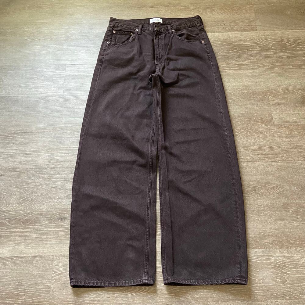 Agolde Low Curve Jean Women's 29 Sloe Berry Rigid Denim Low Slung Waist Tapered
